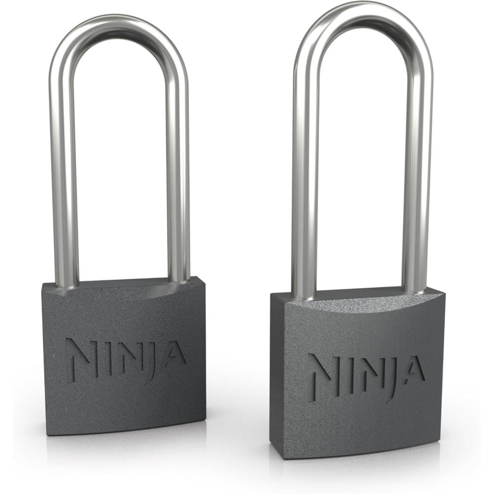 imageNinja FrostVault Padlocks 2Pack Durable Heavy Duty Hardened Steel Locks with Double Bolt Designed to Fit Ninja FrostVault
