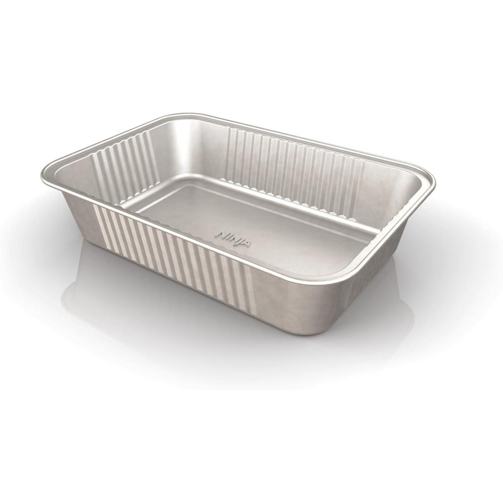 imageNinja Woodfire XL Large Grease Tray Liners Pack of 10 Disposable Foil Grease Catch Liners Official Accessory Compatible with Ninja Woodfire XL BBQ Grill OG850  OG901 Black XSKOGXLGTLNEU