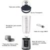 imageNinja BC151BK Blast Portable Blender Cordless 18oz Vessel Personal Blenderfor Shakes ampamp Smoothies BPA Free LeakproofLid ampamp Sip Spout USBC Rechargeable Dishwasher Safe Parts Black RenewedBlack