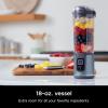 imageNinja BC151BK Blast Portable Blender Cordless 18oz Vessel Personal Blenderfor Shakes ampamp Smoothies BPA Free LeakproofLid ampamp Sip Spout USBC Rechargeable Dishwasher Safe Parts Black RenewedBlue