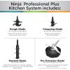 imageNinja BN801C Professional Plus Kitchen System With AutoiQ 72oz Pitcher BlackSilver 1400W Canadian VersionKitchen System