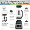 imageNinja BN801C Professional Plus Kitchen System With AutoiQ 72oz Pitcher BlackSilver 1400W Canadian VersionKitchen System