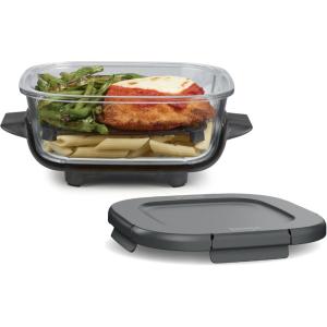 imageNinja 4QT CleanCrisp Glassware Container with Storage lid Compatible Crispi Portable Cooking System Microwave Freezer ampamp Dishwasher Safe PFAS ampamp PTFE Free Glass XSKSFN4QT6 Cup