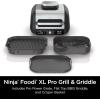 imageNinja IG601 Foodi XL 7in1 Indoor Grill Combo use Opened or Closed Air Fry Dehydrate ampamp More Pro Power Grate Flat Top Griddle Crisper Black 4 Quarts RenewedCountertop GriddleGrill