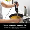 imageNinja CI101 Foodi Power Mixer System 750PeakWatt Immersion Blender and Hand Mixer EasyGlide Beaters Whisk 3Cup Blending Vessel Black Renewed