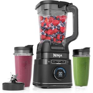 imageNinja TB301 Detect Duo Power Blender Pro  Single Serve BlendSense Technology Blender For Smoothies Shakes ampamp More 1800 Peak Watts 72 oz Pitcher 2 24 oz ToGo Cups Black RenewedBlack