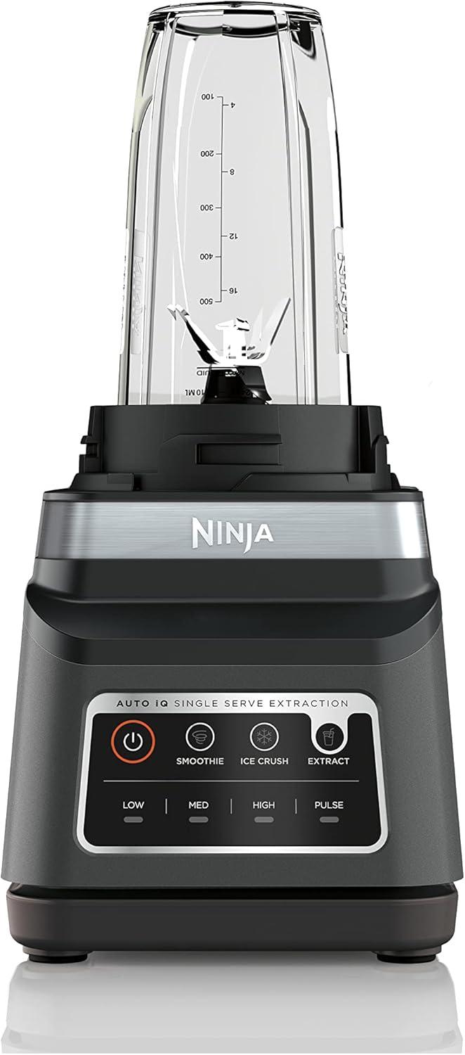 imageNinja DB751A Pro Plus DUO Blender 1400W AutoIQ 3 Modes Smoothies Frozen Drinks 72oz Pitcher 2x24oz Cups Pro Blades BlackStainless