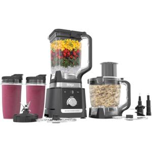 imageNinja CO905KS Deluxe Kitchen System 1600 WP AutoIQ Base 88oz Picther 9cup Deluxe Food Processor 2 24oz SingleServe Cups