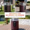 imageNinja Fireside360  Outdoor Heater ampamp Fire Pit  3 Modes Flame Heat Flame ampamp Heat  Portable for Patio Deck Camping Beach  Easy Control Flames ampamp Heat  Push to Start Ignition  Maroon  OF101RD