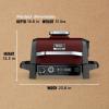 imageNinja OG701 Woodfire Outdoor Grill ampamp Smoker 7in1 Master Grill BBQ Smoker Air Fryer plus Bake Roast Dehydrate ampamp Broil uses Woodfire Pellets1 Pack Included Portable Electric Red