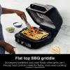imageNinja IG651 QCP Foodi Smart XL Pro 7in1 Indoor GrillGriddle Combo use Opened or Closed with Griddle Air Fry Smart Thermometer silverblack Renewed