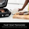 imageNinja IG651 QCP Foodi Smart XL Pro 7in1 Indoor GrillGriddle Combo use Opened or Closed with Griddle Air Fry Smart Thermometer silverblack Renewed