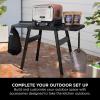imageNinja Woodfire Adjustable Stand ampamp Side Table Electric Outdoor Oven ampamp BBQ Grill HeavyDuty Outdoor Cooking Table ampamp Pizza Oven 4718J800EUUK Black