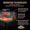 imageNinja OG701 Woodfire Outdoor Grill ampamp Smoker 7in1 Air Fryer Bake Roast Broil uses Woodfire Pellets1 Pack Included Portable Electric GreyRenewedGrey