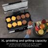 image:imageNinja Sizzle Pro XL 20Inch Indoor Griddle  Grill Detachable Ventilated Lid Grease Control Ceramic Nonstick Plates Even EdgetoEdge Cooking XL Capacity Versatile Silver GX101 Renewed