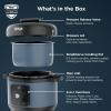 image:imageNinja HyperHeat 9in1 65qt Pressure Cooker  Steams Slow Cooks Sears Sauts Sous Vide Yogurt amp More  With SimpliServe Pot  Powerful 1200Watt  Grey  PC201GYBlue Macaron