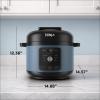 image:imageNinja HyperHeat 9in1 65qt Pressure Cooker  Steams Slow Cooks Sears Sauts Sous Vide Yogurt amp More  With SimpliServe Pot  Powerful 1200Watt  Grey  PC201GYBlue Macaron