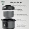 image:imageNinja HyperHeat 9in1 65qt Pressure Cooker  Steams Slow Cooks Sears Sauts Sous Vide Yogurt amp More  With SimpliServe Pot  Powerful 1200Watt  Grey  PC201GYGrey