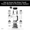 image:imageNinja SS351 Foodi Power Pitcher System Smoothie Bowl Maker 4in1 Blender  Food Processor Single Serve Blender 1400WP smartTORQUE 6 AutoiQ Presets RenewedSilver