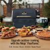 image:imageNinja FlexFlame Grill and Smoker  Electric and Propane Grill Roaster BBQ Grill  5in1 Cooking System  3 Burner  Digital Control  Outdoor Cooking Griddle Pizza Maker  Blue  PG301BLBlue