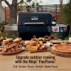 image:imageNinja FlexFlame Grill and Smoker  Electric and Propane Grill Roaster BBQ Grill  5in1 Cooking System  3 Burner  Digital Control  Outdoor Cooking Griddle Pizza Maker  Blue  PG301BLBlack