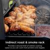 image:imageNinja FlexFlame Grill and Smoker  Electric and Propane Grill Roaster BBQ Grill  5in1 Cooking System  3 Burner  Digital Control  Outdoor Cooking Griddle Pizza Maker  Blue  PG301BLStainless Steel