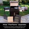 image:imageNinja FlexFlame Grill and Smoker  Electric and Propane Grill Roaster BBQ Grill  5in1 Cooking System  3 Burner  Digital Control  Outdoor Cooking Griddle Pizza Maker  Blue  PG301BLStainless Steel