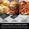 image:imageNinja FlexFlame Grill and Smoker  Electric and Propane Grill Roaster BBQ Grill  5in1 Cooking System  3 Burner  Digital Control  Outdoor Cooking Griddle Pizza Maker  Blue  PG301BLStainless Steel