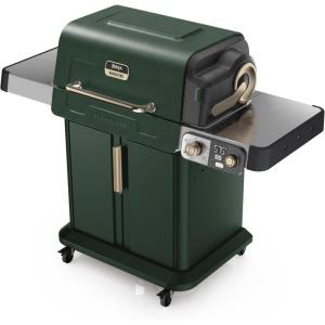 image:imageNinja FlexFlame Grill and Smoker  Electric and Propane Grill Roaster BBQ Grill  5in1 Cooking System  3 Burner  Digital Control  Outdoor Cooking Griddle Pizza Maker  Blue  PG301BLGreen