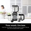 image:imageNinja AMZ493BRN Compact Kitchen System with AutoiQ Blender Food Processor Combo Blend Chop Mix Doughs 1200 Watts Dishwasher safe 18 oz Cup blackgrey Renewed