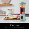 image:imageNinja BC151EM Blast Portable Blender Cordless 18oz Vessel Personal Blenderfor Shakes amp Smoothies BPA Free LeakproofLid amp Sip Spout USBC Rechargeable Dishwasher Safe Parts Forest Green RenewedMint