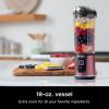 image:imageNinja Blast Portable Blender Cordless 18oz Vessel Personal Blender ForShakes and Smoothies BPA Free LeakproofLid and Sip Spout USBC Rechargeable Dishwasher Safe Metallic Black BC151MBMetallic Red