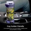 image:imageNinja Blast Portable Blender Cordless 18oz Vessel Personal Blender ForShakes and Smoothies BPA Free LeakproofLid and Sip Spout USBC Rechargeable Dishwasher Safe Metallic Black BC151MBGalaxy Purple