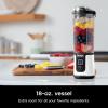 image:imageNinja Blast Portable Blender Cordless 18oz Vessel Personal Blender ForShakes and Smoothies BPA Free LeakproofLid and Sip Spout USBC Rechargeable Dishwasher Safe Metallic Black BC151MBWhite Glitter