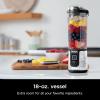 image:imageNinja Blast Portable Blender Cordless 18oz Vessel Personal Blender ForShakes and Smoothies BPA Free LeakproofLid and Sip Spout USBC Rechargeable Dishwasher Safe Metallic Black BC151MBWhite Marble