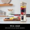 image:imageNinja Blast Portable Blender Cordless 18oz Vessel Personal Blender ForShakes and Smoothies BPA Free LeakproofLid and Sip Spout USBC Rechargeable Dishwasher Safe Metallic Black BC151MBCream