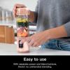 image:imageNinja Blast Portable Blender Cordless 18oz Vessel Personal Blender ForShakes and Smoothies BPA Free LeakproofLid and Sip Spout USBC Rechargeable Dishwasher Safe Metallic Black BC151MBPeach  Stone