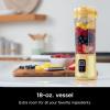 image:imageNinja Blast Portable Blender Cordless 18oz Vessel Personal Blender ForShakes and Smoothies BPA Free LeakproofLid and Sip Spout USBC Rechargeable Dishwasher Safe Metallic Black BC151MBLemon Meringue
