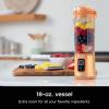 image:imageNinja Blast Portable Blender Cordless 18oz Vessel Personal Blender ForShakes and Smoothies BPA Free LeakproofLid and Sip Spout USBC Rechargeable Dishwasher Safe Metallic Black BC151MBOrange