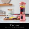 image:imageNinja Blast Portable Blender Cordless 18oz Vessel Personal Blender ForShakes and Smoothies BPA Free LeakproofLid and Sip Spout USBC Rechargeable Dishwasher Safe Metallic Black BC151MBRed Clay