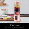 image:imageNinja Blast Portable Blender Cordless 18oz Vessel Personal Blender ForShakes and Smoothies BPA Free LeakproofLid and Sip Spout USBC Rechargeable Dishwasher Safe Metallic Black BC151MBPeach  Stone