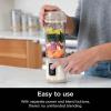 image:imageNinja Blast Portable Blender Cordless 18oz Vessel Personal Blender ForShakes and Smoothies BPA Free LeakproofLid and Sip Spout USBC Rechargeable Dishwasher Safe Metallic Black BC151MBCream