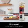 image:imageNinja Blast Portable Blender Cordless 18oz Vessel Personal Blender ForShakes and Smoothies BPA Free LeakproofLid and Sip Spout USBC Rechargeable Dishwasher Safe Metallic Black BC151MBVanilla Bean