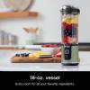image:imageNinja Blast Portable Blender Cordless 18oz Vessel Personal Blender ForShakes and Smoothies BPA Free LeakproofLid and Sip Spout USBC Rechargeable Dishwasher Safe Metallic Black BC151MBMetallic Green
