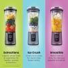 image:imageNinja Blast Portable Blender Cordless 18oz Vessel Personal Blender ForShakes and Smoothies BPA Free LeakproofLid and Sip Spout USBC Rechargeable Dishwasher Safe Metallic Black BC151MBMetallic Black