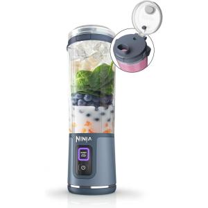 image:imageNinja BC151EM Blast Portable Blender Cordless 18oz Vessel Personal Blenderfor Shakes amp Smoothies BPA Free LeakproofLid amp Sip Spout USBC Rechargeable Dishwasher Safe Parts Forest Green RenewedBlue