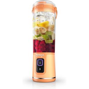 image:imageNinja Blast Portable Blender Cordless 18oz Vessel Personal Blender ForShakes and Smoothies BPA Free LeakproofLid and Sip Spout USBC Rechargeable Dishwasher Safe Metallic Black BC151MBOrange