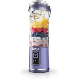 image:imageNinja Blast Portable Blender Cordless 18oz Vessel Personal Blender ForShakes and Smoothies BPA Free LeakproofLid and Sip Spout USBC Rechargeable Dishwasher Safe Metallic Black BC151MBGalaxy Purple
