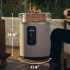 image:imageNinja Fireside360 Outdoor Heater amp Fire Pit  3 Modes Flame Only Heat Only Flame amp Heat  Portable for Patio Deck Camping Easy Control Smokeless Flames  Push to Start Ignition  Steel  OF101SLStone
