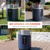 image:imageNinja Fireside360 Outdoor Heater amp Fire Pit  3 Modes Flame Only Heat Only Flame amp Heat  Portable for Patio Deck Camping Easy Control Smokeless Flames  Push to Start Ignition  Steel  OF101SLCyberspace